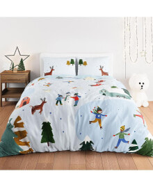 Rookie Humans snowy Day 100% Cotton Duvet & Pillowcase Set - Full/Queen