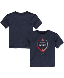 Nike toddler Boys and Girls Navy New England Patriots Football Wordmark T-shirt
