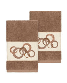 Linum Home annabelle 2-Pc. Embellished Hand Towel Set