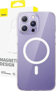 Baseus Magnetyczne Etui na telefon IP14 Pro Max Baseus OS-Lucent Series (Przezroczysty)