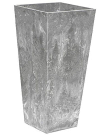 Novelty 35270 Artstone Ella Tall Square Planter Grey - 27.5-inch