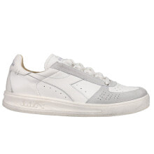 Купить белые мужские кроссовки Diadora: Diadora B.Elite H Leather Dirty Lace Up Mens Off White Sneakers Casual Shoes 17