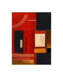 Trademark Global pablo Esteban Red Squares with Black Canvas Art - 27