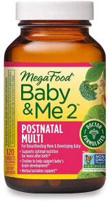 Витаминно-минеральные комплексы megaFood Baby & Me 2 Postnatal Multi Мультивитаминный комплекс для кормящих мам 120 таблеток