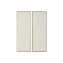 Painting Home ESPRIT White Natural Abstract Scandinavian 50 x 4 x 140 cm (2 Units)