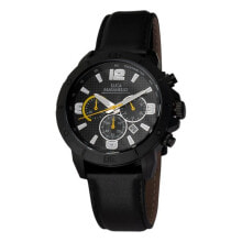 Мужские наручные часы с ремешком Мужские наручные часы с черным кожаным ремешком Shico AY013645-002 ( 45 mm)