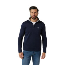 Chaps Quarter Zip Mock Neck Sweater Fleece Men Small American Navy 100%Polyester купить онлайн