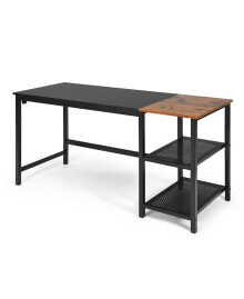 Costway home Office Computer Desk Study Laptop Table Detachable Shelf