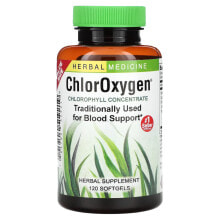 Herbs Etc., ChlorOxygen, концентрат хлорофилла, 60 быстродействующих мягких капсул