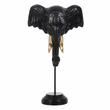 Decorative Figure Black Golden Elephant 20,5 x 14,3 x 35,5 cm