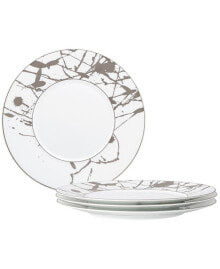 Noritake raptures Platinum Set of 4 Dinner Plates, Service For 4