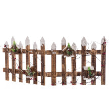 Christmas bauble Multicolour Natural Wood Plastic Fence 98 x 40 x 1,5 cm