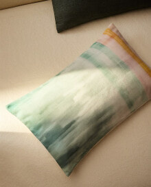 Paint-effect cushion cover