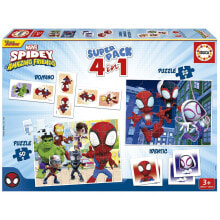 EDUCA BORRAS Superpack 4 In 1 Spidey And His Amazing Friends Puzzle Refurbished