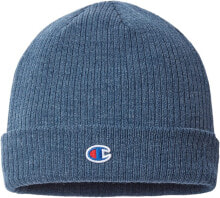 Мужская шапка серая вязаная  Champion Women's Ribbed Knit Cap (CS4003)