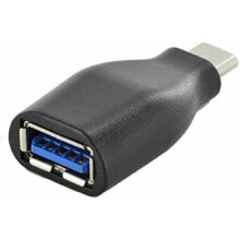 Ewent EW-100518-000-N-P гендерный адаптер USB 3.1 Type C USB 3.1 Type A Черный