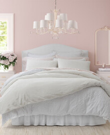 Laura Ashley solid Faux Fur 3 Piece Duvet Cover Set, King