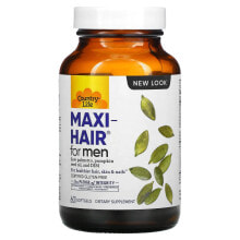 Витамины и БАДы для кожи Кантри Лайф, Maxi-Hair для мужчин, 60 мягких желатиновых капсул