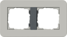 Умные розетки, выключатели и рамки gIRA 0212422 рамка для розетки/выключателя Антрацит, Серый