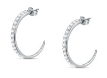 Ювелирные серьги shiny steel round earrings Poetica SAUZ33