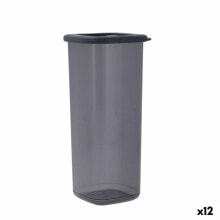 Tin Quid City With lid 1,75 L Grey Plastic (12 Units)