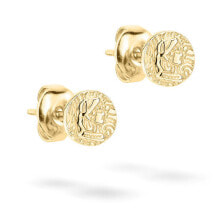 Ювелирные серьги fashion gold-plated stud earrings Coins TJ-0445-E-08