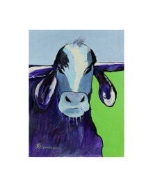 Trademark Global pat Saunders-White Bull Drool Blue Canvas Art - 27
