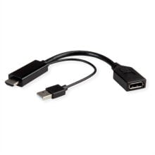 ROTRONIC-SECOMP 12.03.3147 DisplayPort HDMI Adapter[1x Buchse - 2x - Cable - Digital/Display/Video