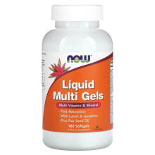 NOW Liquid Multi Gels Витаминно-минеральный комплекс 180 мягких капсул