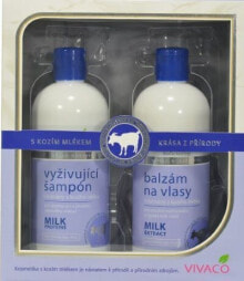 Средства для особого ухода за волосами и кожей головы Vivaco Goats Milk Gift Box Набор: Шампунь для волос с козьим молоком 400 мл + Бальзам для волос с козьим молоком 400 мл