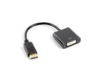 Lanberg AD-0007-BK - 0.1 m - DisplayPort - DVI-D - Male - Female - Straight