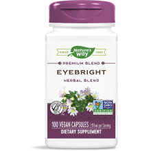 Витамины и БАДы для укрепления иммунитета Nature's Way Eyebright Очанка лекарственная 430 мг 100 веганских капсул