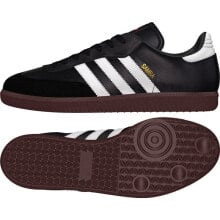 Мужская спортивная обувь для футбола Мужские футбольные бутсы черные для зала Adidas Samba IN M 019000