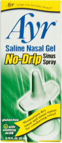 Витамины и БАДы для дыхательной системы Ayr Saline Nasal Gel No-Drip Sinus Spray Увлажняющий назальный спрей с алоэ вера  22 мл