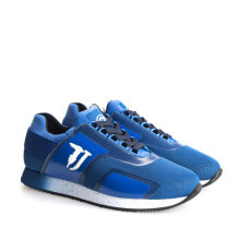 Мужские кроссовки Мужские кроссовки повседневные синие текстильные низкие демисезонные Trussardi Jeans Sneakersy
