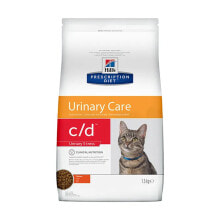 Сухие корма для кошек Сухой диетический корм для кошек Hill's Prescription Diet c/d Urinary Stress при профилактике цистита и мочекаменной болезни (мкб), в том числе вызванные стрессом, с курицей 1,5 кг.