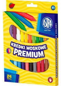 Цветные карандаши для рисования для детей Astra Kredki woskowe 24 kolory Jumbo Vision