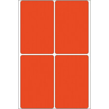 Бумага для печати HERMA 2492 самоклеящийся ярлык Красный Закругленный прямоугольник 128 шт