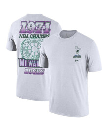 Nike men's White Milwaukee Bucks 2021/22 City Edition Courtside Heavyweight Moments Story T-shirt