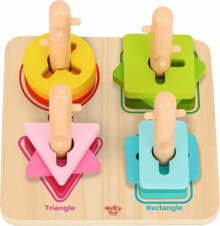 Tooky Toy TOOKY TOY Drewniany Sorter Kolory Kształty Edukacyjna Układanka Zręcznościowa