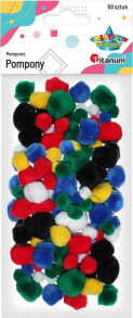 Titanum Acrylic decorative pompoms, 68pcs MIX, CRAFT-FUN