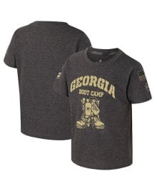 Купить детские футболки и майки для мальчиков Colosseum: Toddler Boys and Girls Charcoal Georgia Bulldogs OHT Military-Inspired Appreciation Boot Camp T-shirt