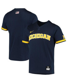 Nike men's Navy Michigan Wolverines Replica 2-Button Baseball Jersey