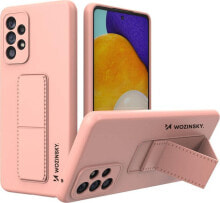 Wozinsky Wozinsky Kickstand Case silikonowe etui z podstawką etui Samsung Galaxy A73 różowe