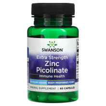 Цинк swanson, Extra Strength Zinc Picolinate, 50 mg, 60 Capsules