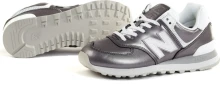 Женские кроссовки Женские кроссовки серые кожаные низкие New Balance  	WL574LD2