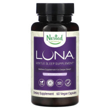 Luna, Gentle Sleep Supplement with Melatonin, 60 Vegan Capsules