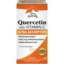 Витамины и БАДы для дыхательной системы terry Naturally Quercetin with Vitamin C Комплекс с кверцетином с витамином С 60 капсул