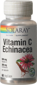 Витамин С Solaray Vitamin C with Echinacea Витамин С с эхинацеей 60 растительных капсул