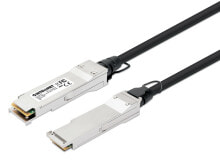Intellinet 508490 волоконно-оптический кабель 0,5 m QSFP+ Черный, Серебристый